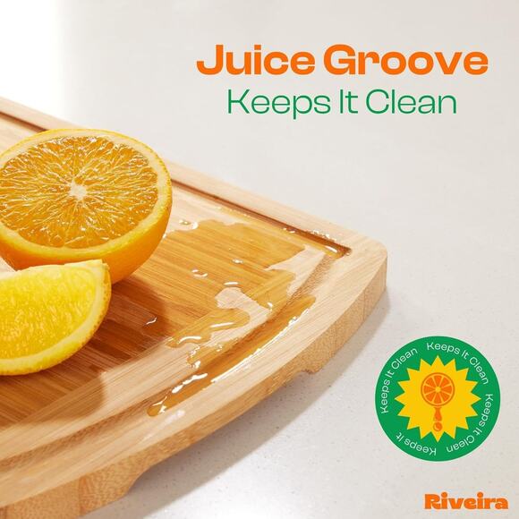 Riveira Two Tone Bamboo Wood Cutting Board – Versatile And Durable: Set Of 3 Pcs - Picture 5 of 6